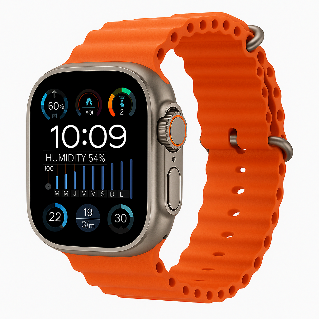 Watch with Orange strap