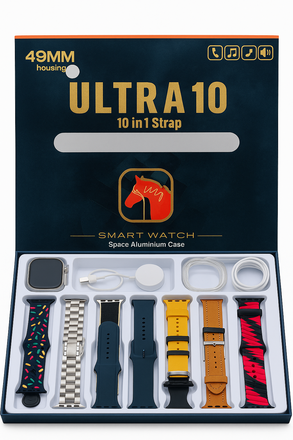 Smart Watch Ultra 10 (10 in 1 Strap)